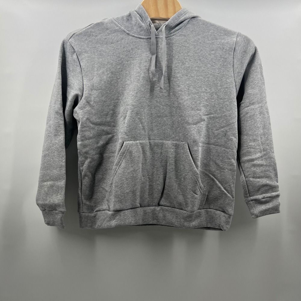 Adidas‎ W Fleece Hood W Grey Heather White Hoodie Sweatshirt XL HR8491